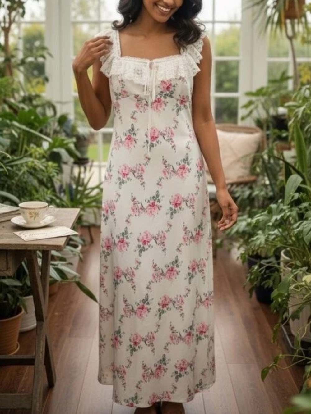 376.WAYF FLORAL MAXI DRESS
